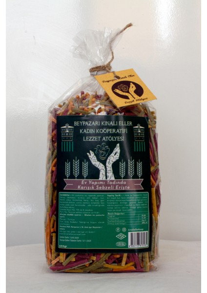 Beypazarı Karışık Sebzeli Erişte Makarnası 500GR.