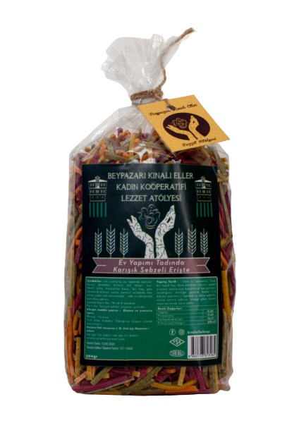 Beypazarı Karışık Sebzeli Erişte Makarnası 500GR.