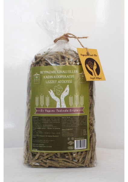 Beypazarı Ispanaklı Erişte Makarnası 500GR.