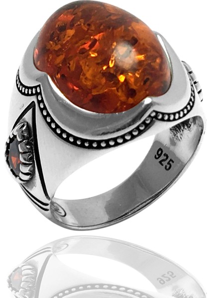 Press Damla Taşlı Sultan Model Erkek Gümüş Yüzük