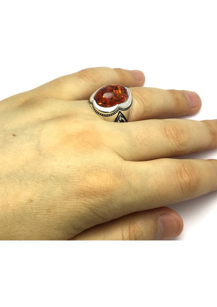 Press Damla Taşlı Sultan Model Erkek Gümüş Yüzük fiyatları