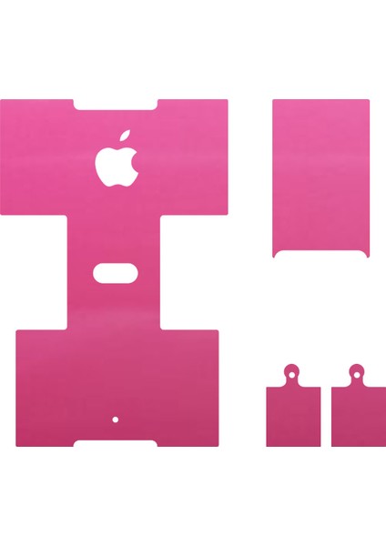 Apple AirPods Seri 1-2 Uyumlu Tasarım Sticker Kılıf Seti (Pembe)