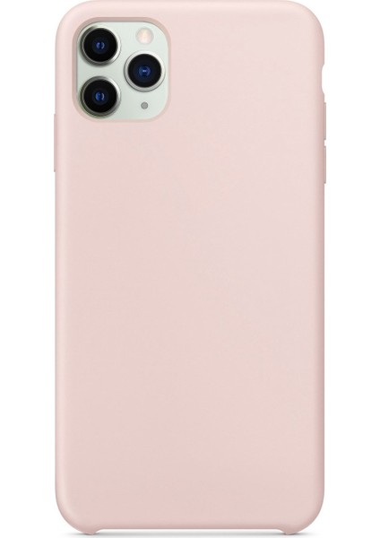 Apple iPhone 11 Pro Max Kılıf Liquid Lansman Silikon Pembe