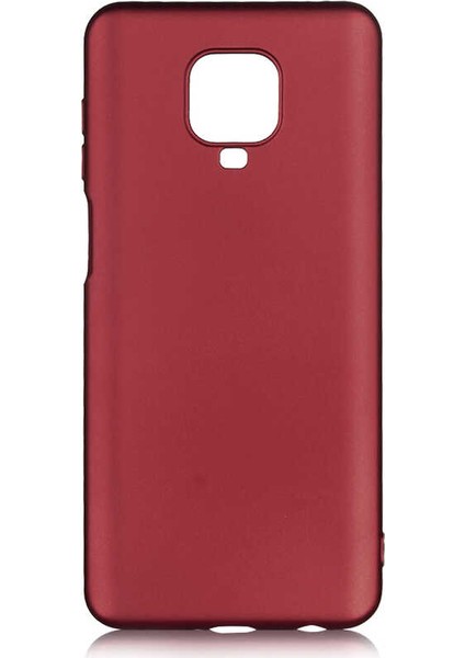 Xiaomi Redmi Note 9S/Pro Kılıf Zore Premier Mat Silikon Kapak Mürdüm