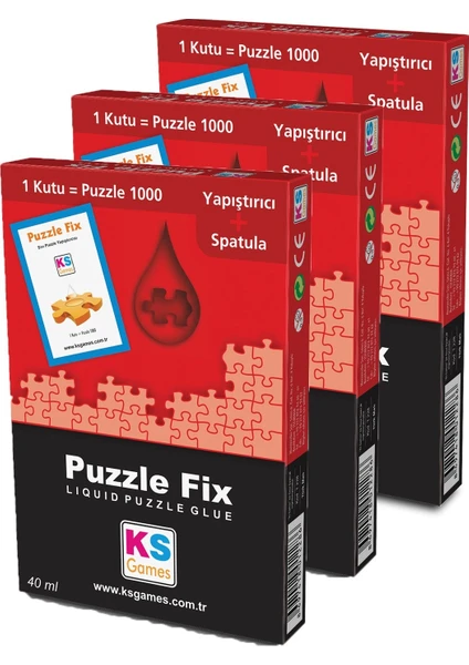 KS Games Puzzle Fix Puzzle Yapıştırıcı 45 ml x 3'lü 135 ml