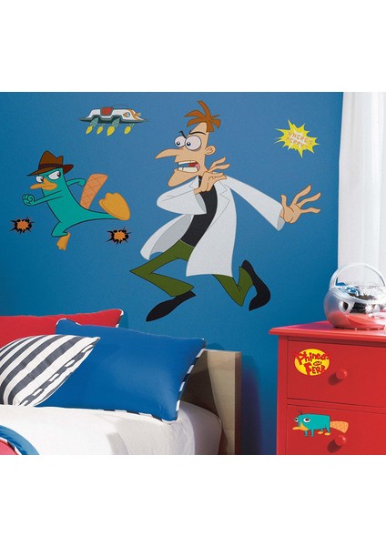 RoomMates RMK1535GM Ajan P ve Dr. Doofenshmirtz Duvar Sticker