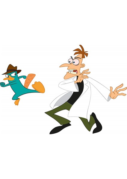 RoomMates RMK1535GM Ajan P ve Dr. Doofenshmirtz Duvar Sticker