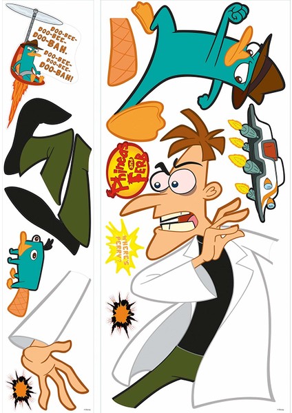 RoomMates RMK1535GM Ajan P ve Dr. Doofenshmirtz Duvar Sticker