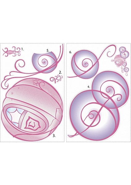 RoomMates RMK1522SLM Disney Prenses Arabası Duvar Sticker modelleri