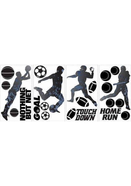 RoomMates RMK1312SCS Basketbol - Futbol - Rugby - Beyzbol Duvar Sticker fiyatları