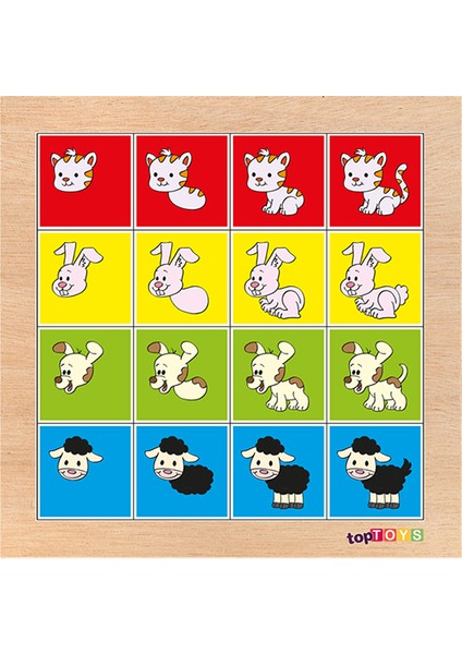 Hayvanları Oluşturalım Ahşap Puzzle CS-7012