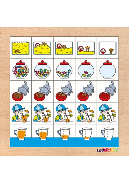 Artan Azalan Eşleştir Ahşap Puzzle CS-7016