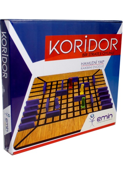 Emin İş Eğitim Koridor Ahşap Zeka Strateji Kutu Oyunu