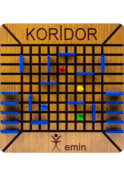 Emin İş Eğitim Koridor Ahşap Zeka Strateji Kutu Oyunu
