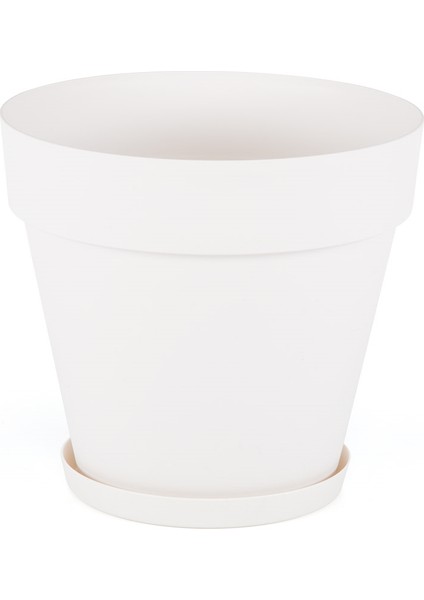 Dekoratif Yalı Saksı Beyaz 19 cm 2'li