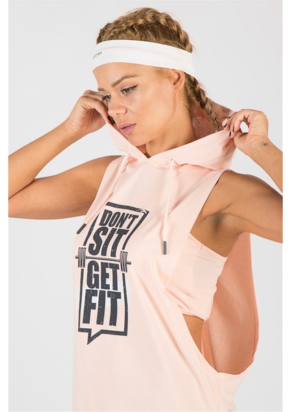 Regular Kadın Kapşonlu Kolsuz Lila Atlet 17503 fırsatları