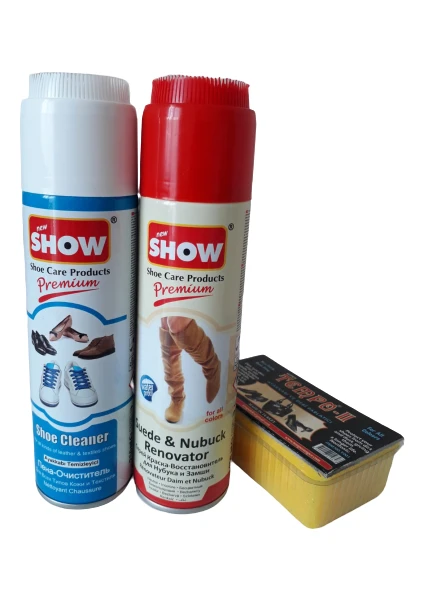 3'lü Show Süet Nubuk Sprey 250 ml Natural Set