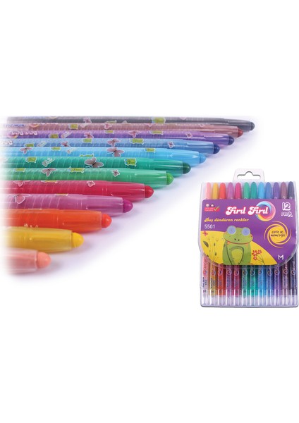 Masaüstü Fırıl Fırıl 12'li Çevir Aç Mum Boya fiyatları