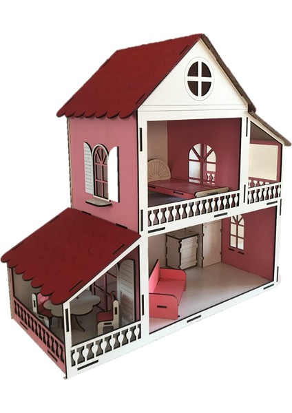 Peri Rüya Ahşap Çocuk Oyun Evi 2 Katlı