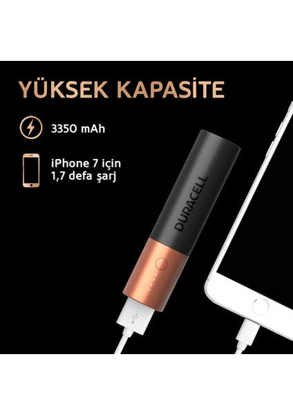 3350 mAh Taşınabilir Şarj Cihazı (24 saate kadar dayanıklı