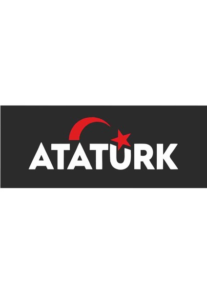 Atatürk Sticker - 11001 Renkli 15 x 6 cm