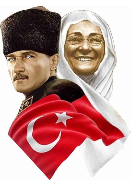 Atatürk Sticker - 11016 Renkli 11 x 14.5 cm