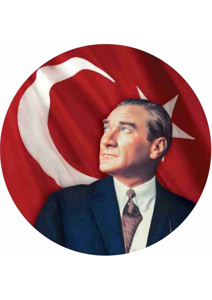 Atatürk Sticker - 11022 Renkli 12 x 12 cm