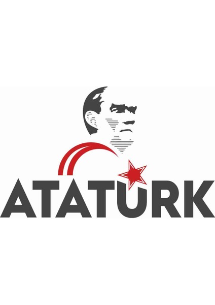 Atatürk Şeffaf Sticker - 11012 Renkli 9 x 14 cm