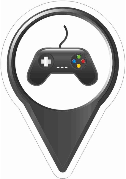 Gamepad - Control - Icon - Gamer - Gaming - Esports Sticker - 29027 Renkli 10 x 7 cm