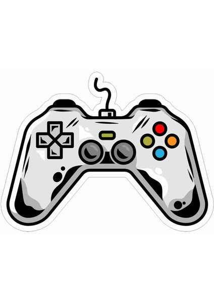 Gamepad - Gamer - Gaming - Esports Sticker - 29023 Renkli 6 x 8 cm