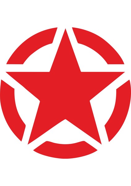 Kırmızı Askeri Yıldız - 20516-5 Kırmızı 8 x 8 cm