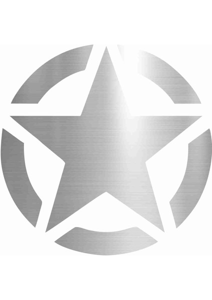 Metalik Yıldız Sticker - 20516-15 Gümüş 12 x 12 cm