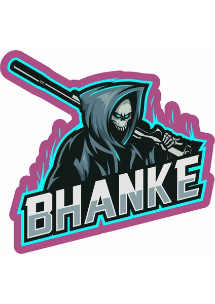 Reaper - Bhanke - Gamer - Gaming - Esports Sticker - 29004 Renkli 6 x 6.5 cm