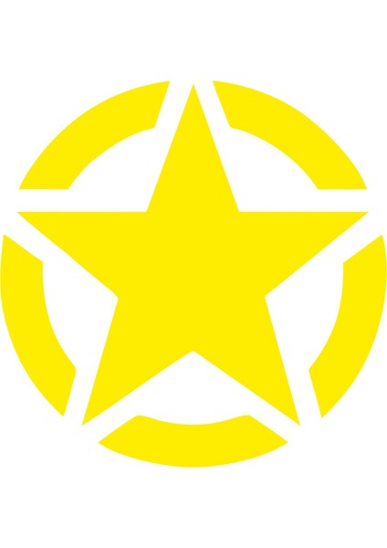 Sarı Askeri Yıldız - 20516-7 Sarı 12 x 12 cm