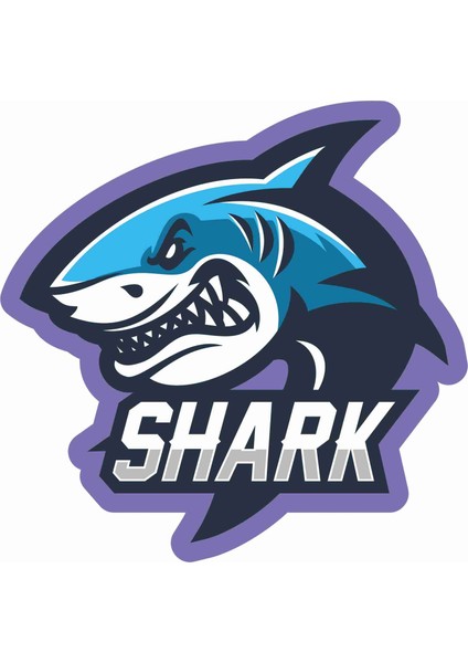 Shark - Gamer - Gaming - Ssports Sticker - 29005 Renkli 10 x 10 cm