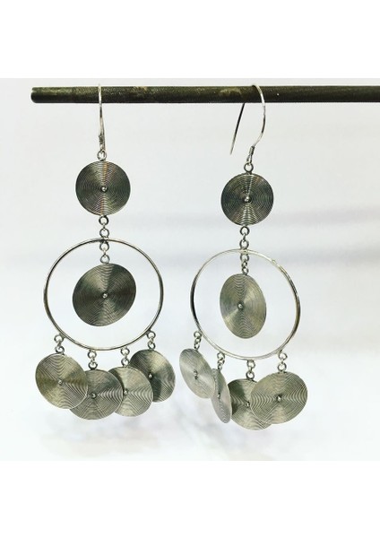 Gümüş Yuvarlak Büyük Küpe