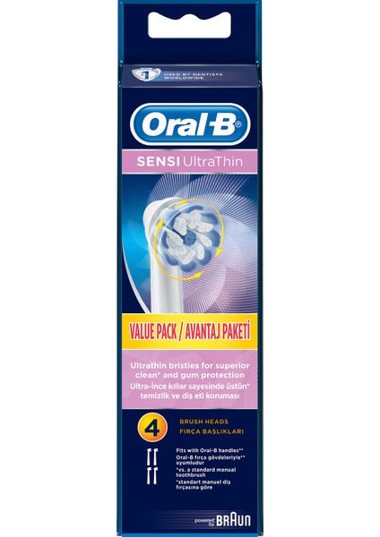 Sensitive Ultra Thin 4'lü Diş Fırçası Yedek Başlığı EB60