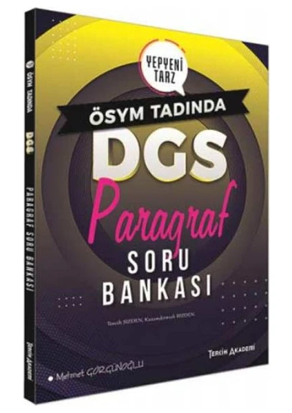 Tercih Akademi Dgs Paragraf Soru Bankası - Mehmet Görgünoğlu