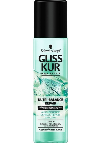 Gliss Nutribalance Repair Şampuan + Krem + Losyon 3'lü Set