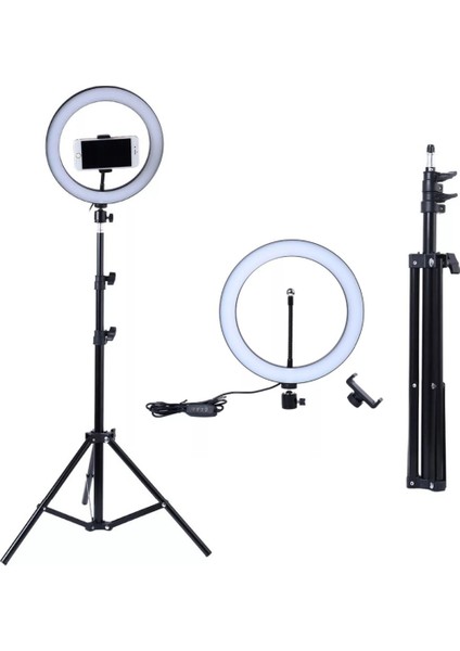 Ring Light LED Sürekli Işık 14" Youtuber Light Kuaför Işığı Işık Ayaklı Tripod