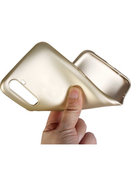 Realme 6 Kılıf Mat Premium Silikon Kılıf Gold