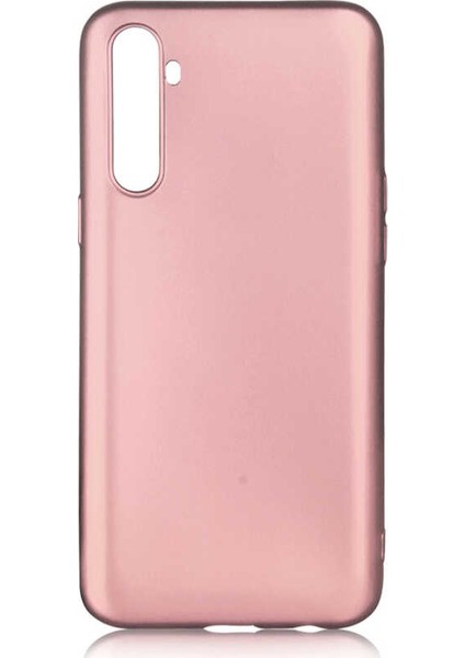 Realme 6 Kılıf Mat Premium Silikon Kılıf + Cam Ekran Koruyucu Rose