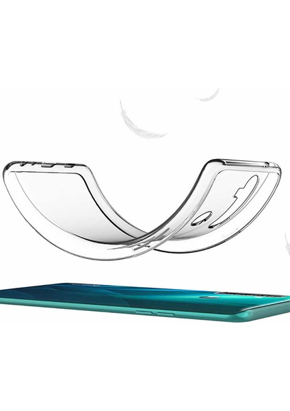 Realme 6 Kılıf Süper Silikon Kılıf + Tam Kaplayan 6D Nano Ekran Koruyucu Şeffaf modelleri