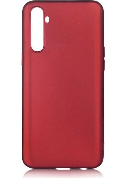Realme 6 Pro Kılıf Mat Premium Silikon Kılıf + Cam Ekran Koruyucu Bordo