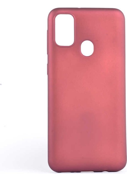 Samsung Galaxy M31 Kılıf Mat Premium Silikon Kılıf Bordo