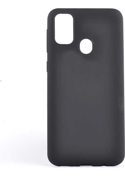 Samsung Galaxy M31 Kılıf Mat Premium Silikon Kılıf + Cam Ekran Koruyucu Siyah