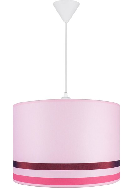 Silindir Avize Sarkıt Kumaş-Pembe
