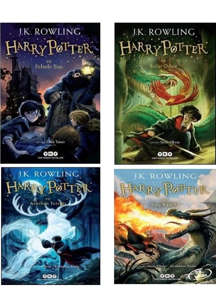 Harry Potter 1-2-3-4 Set Ilk 4 Kitap