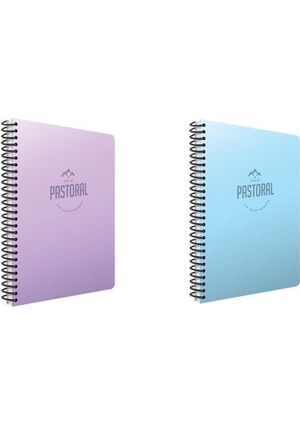 Pastoral Spiralli A4 60 Yaprak Pp Kapak Defter Seti Kareli 2'li
