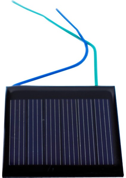Küçük Mini Güneş Paneli 4 x 4 cm 3V 0,1A + ve - Uç Kablolu